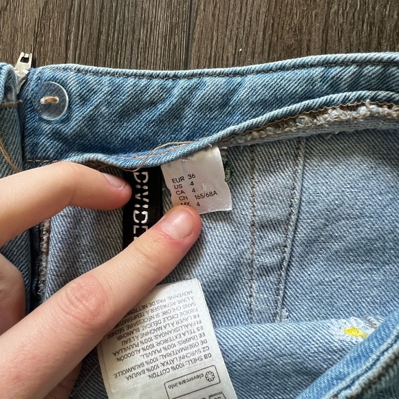Jeans skirt with chamomile print size 4 - Picture 5 of 5